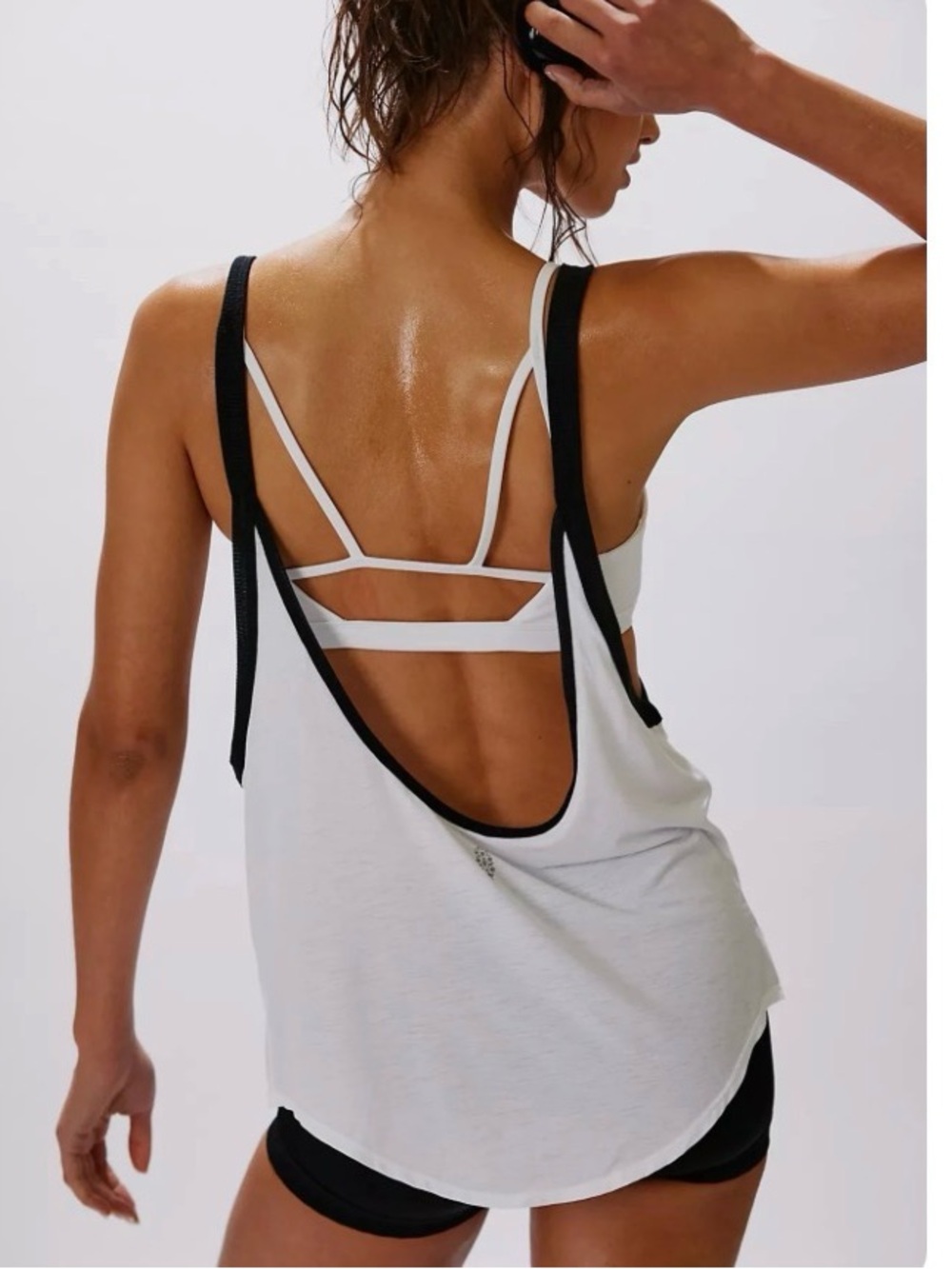 Free People Movement Batter Up Tank. NWT. Black white combo - Picture 2 of 4